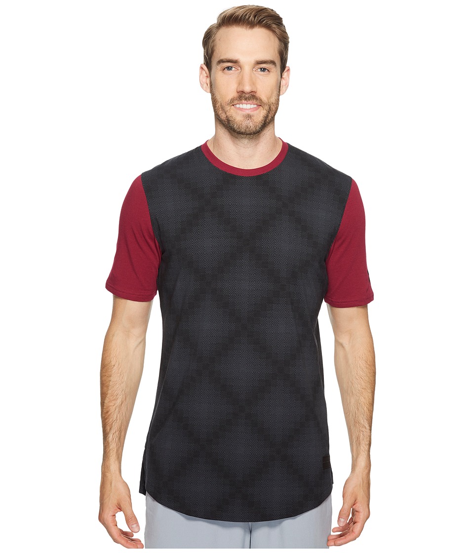 Under Armour UA Baseline Long Line Tee (Black/Black Currant/Black) Men