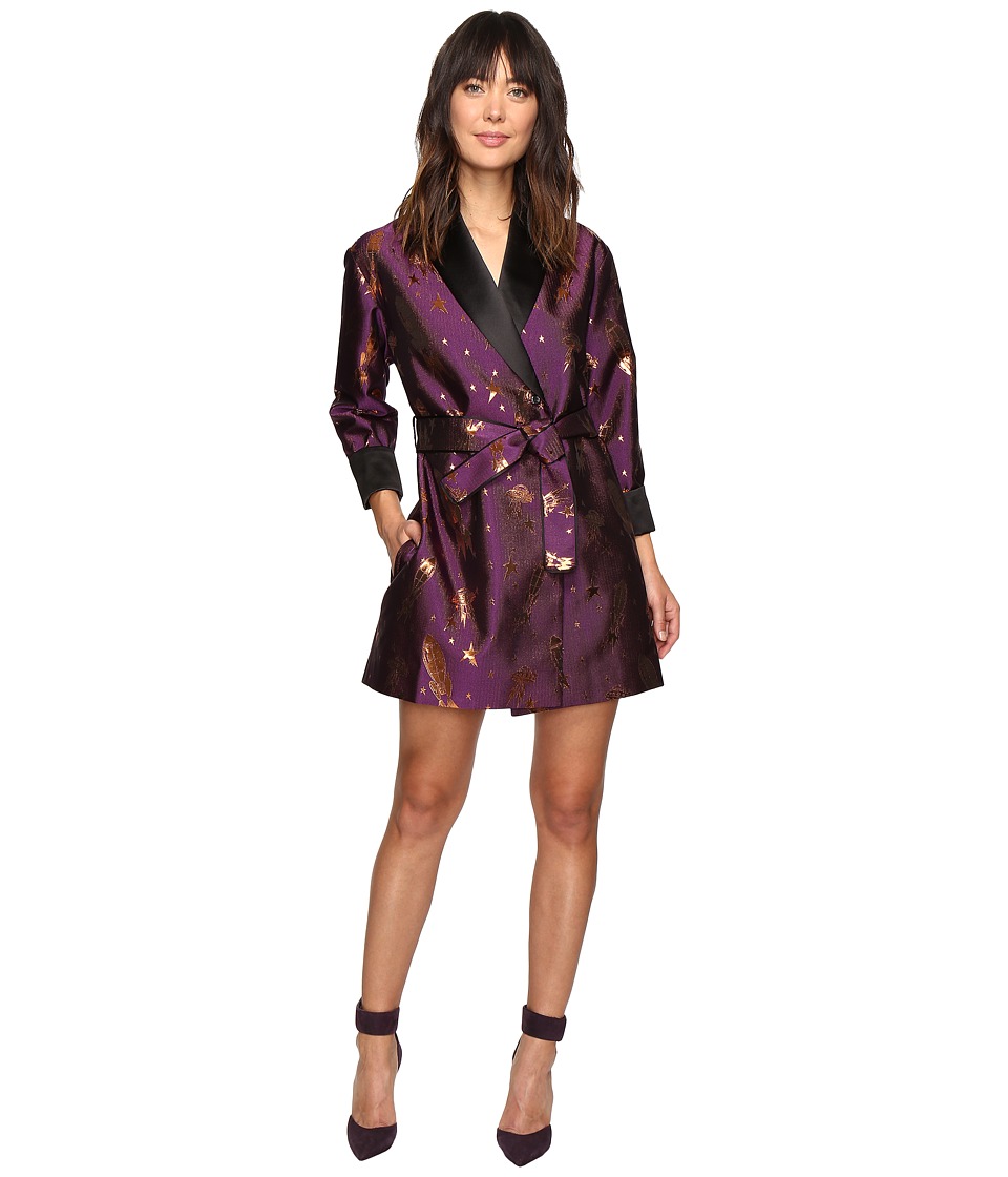 HOUSE OF HOLLAND Spaceship Jacquard Wrap Dress HOUSE OF HOLLAND Spaceship Jacquard Wrap Dress