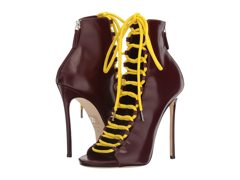 DSQUARED2 Vitello Ankle Boot (Bordeaux) Women