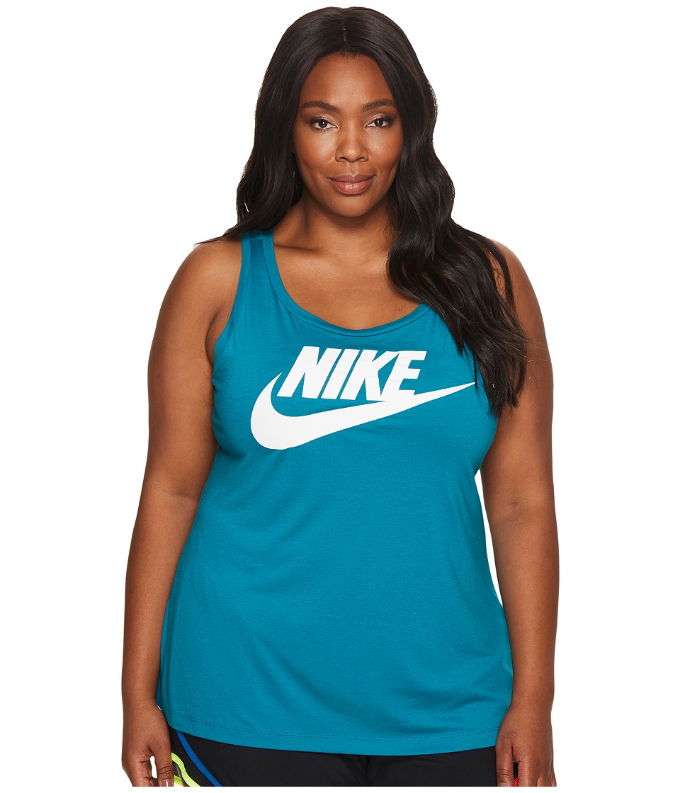 Nike Sportswear Essential Tank (Size 1X-3X) (Blustery/White) Women