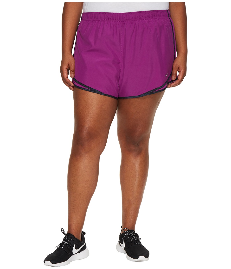 Nike Dry Tempo 3 Running Short (Size 1X-3X) (Bold Berry/Black/Wolf Grey/Wolf Grey) Women