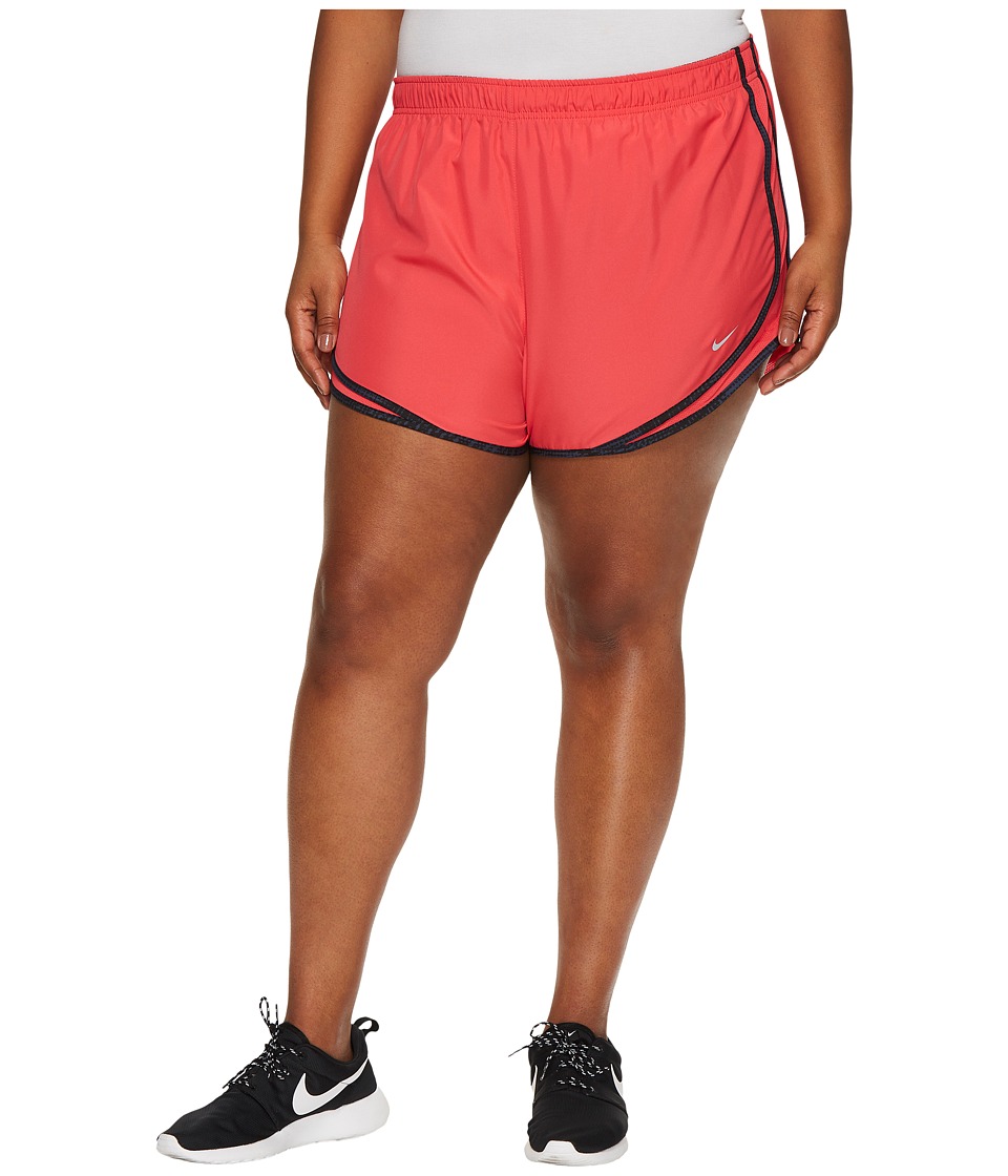 Nike Dry Tempo 3 Running Short (Size 1X-3X) (Light Fusion Red/Black/Wolf Grey/Wolf Grey) Women