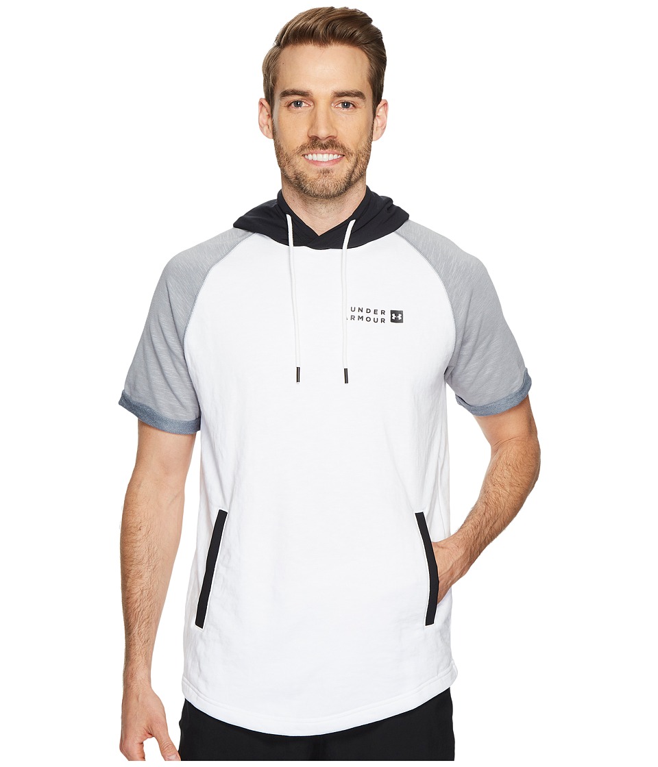 UPC 190510000048 product image for Under Armour - Sportstyle Terry Short Sleeve Pullover (White/Black) Men's Clothi | upcitemdb.com