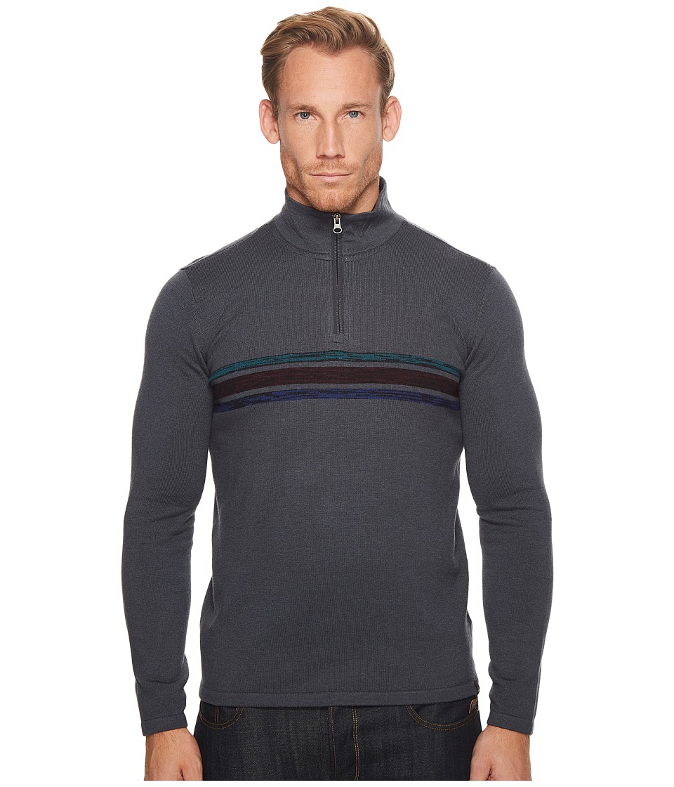 Prana Holberg 1/4 Zip Sweater (Coal) Men