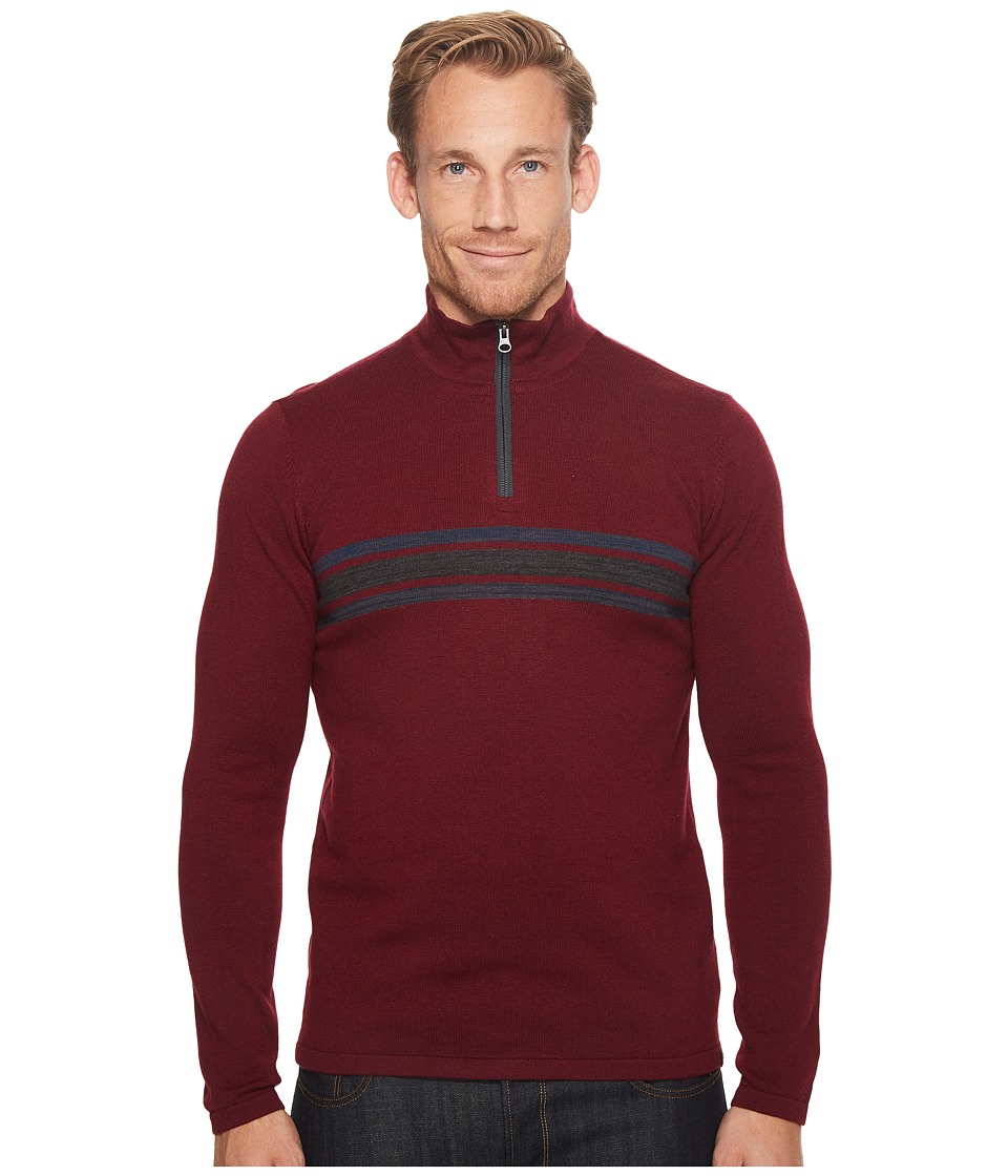Prana Holberg 1/4 Zip Sweater (Nocturnal Red) Men