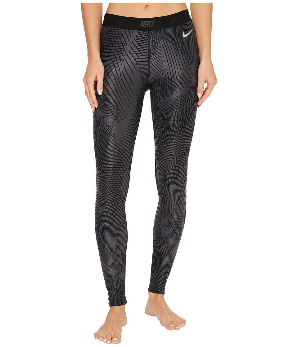 Nike Golf Printed Tights (Anthracite/Black/Flat Silver) Women
