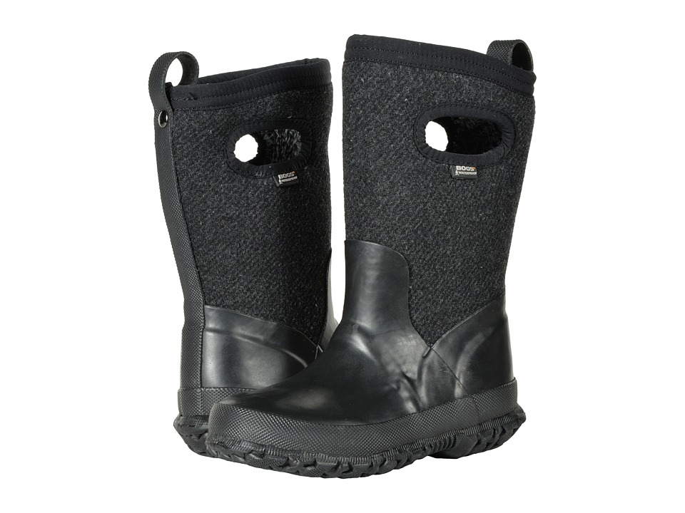 Bogs Kids Crandall Wool (Toddler/Little Kid/Big Kid) (Black) Girls Shoes