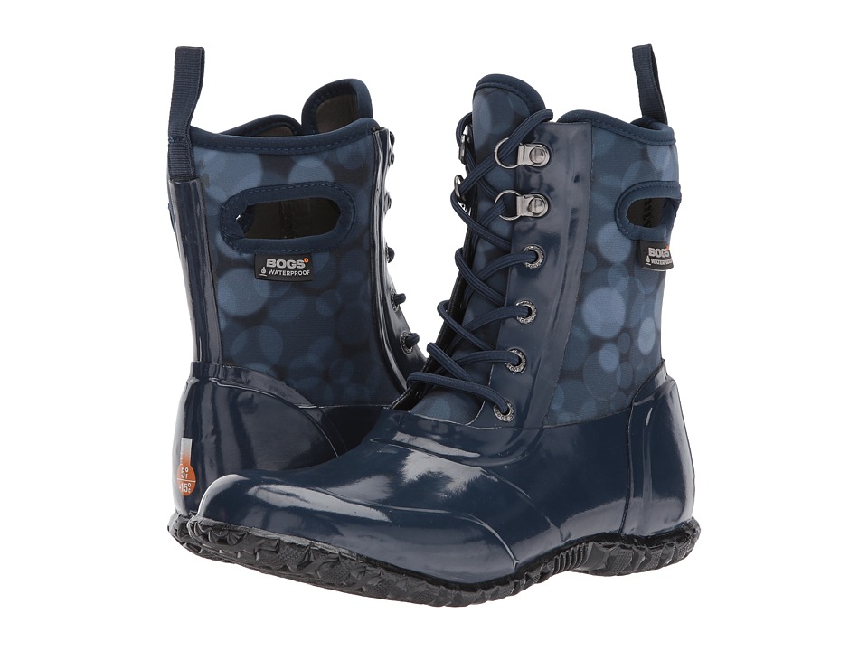 Bogs Kids Sidney Lace Rain (Toddler/Little Kid/Big Kid) (Dark Blue Multi) Girls Shoes