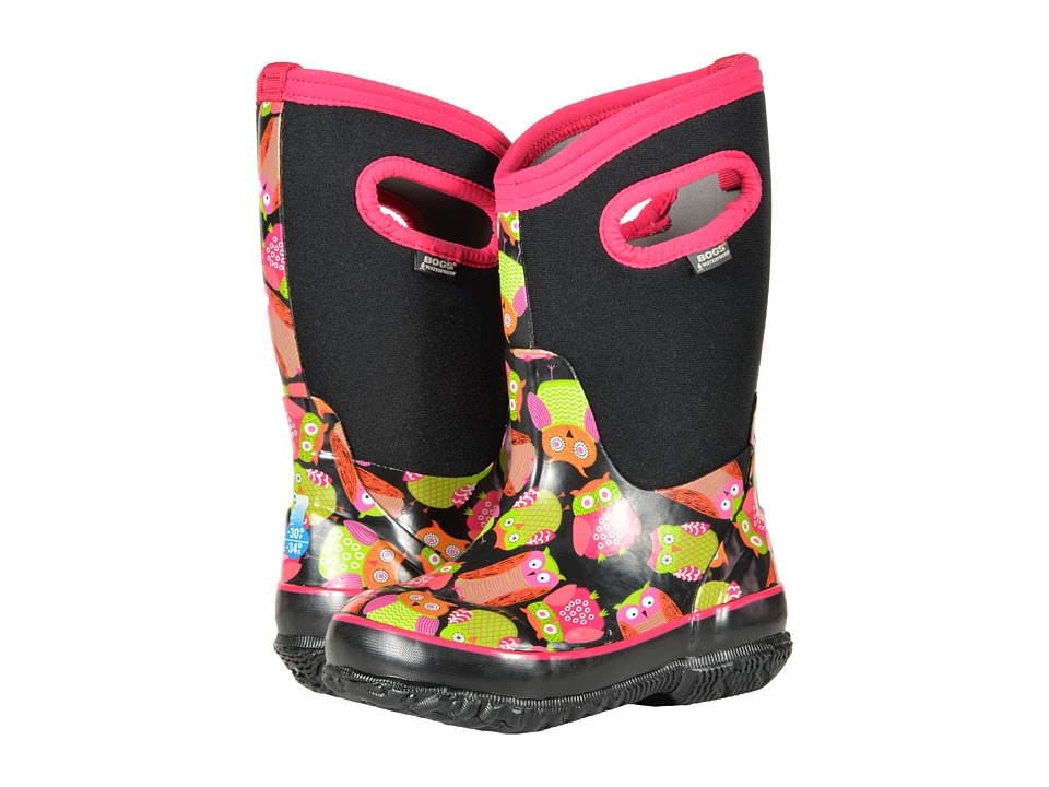 Bogs Kids Classic Owl (Toddler/Little Kid/Big Kid) (Black Multi) Girls Shoes