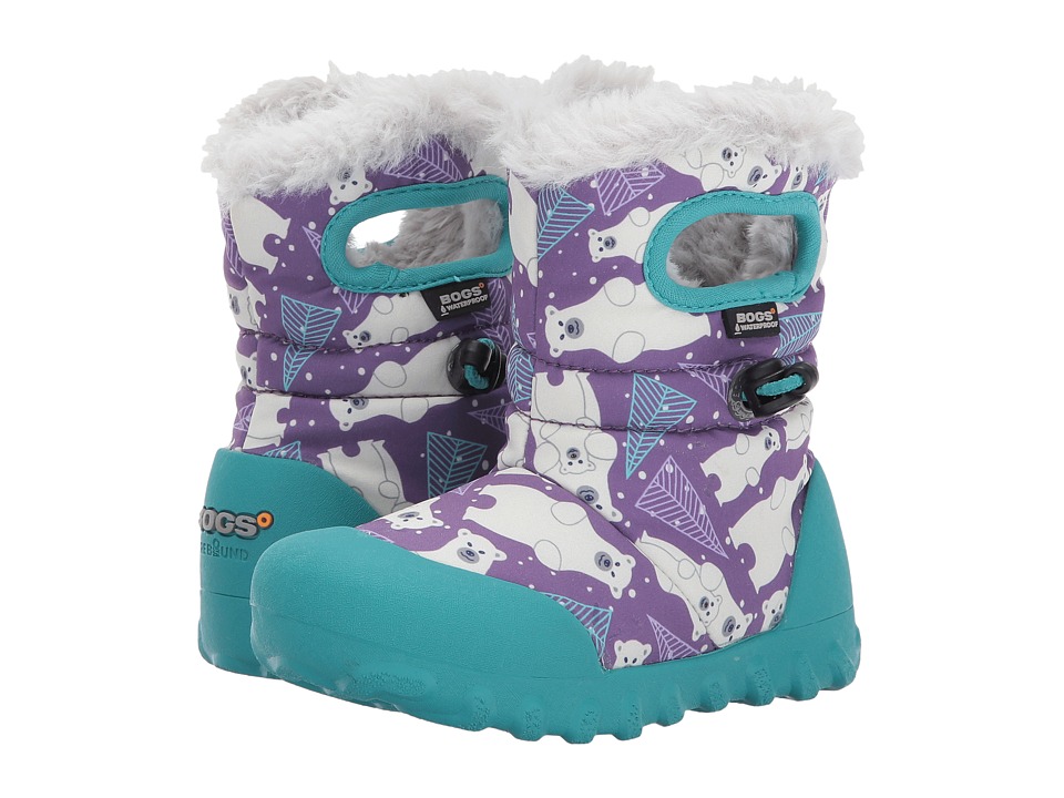 Bogs Kids B-Moc Bears (Toddler/Little Kid) (Purple Multi) Girls Shoes