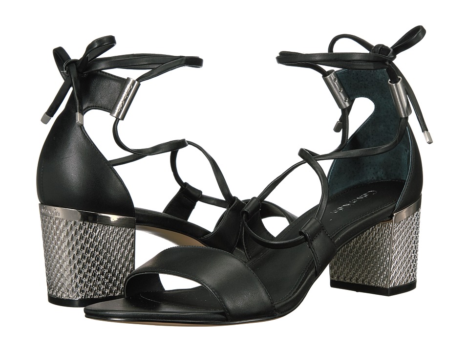 UPC 190919083253 product image for Calvin Klein - Natania (Black Leather) Women's Shoes | upcitemdb.com
