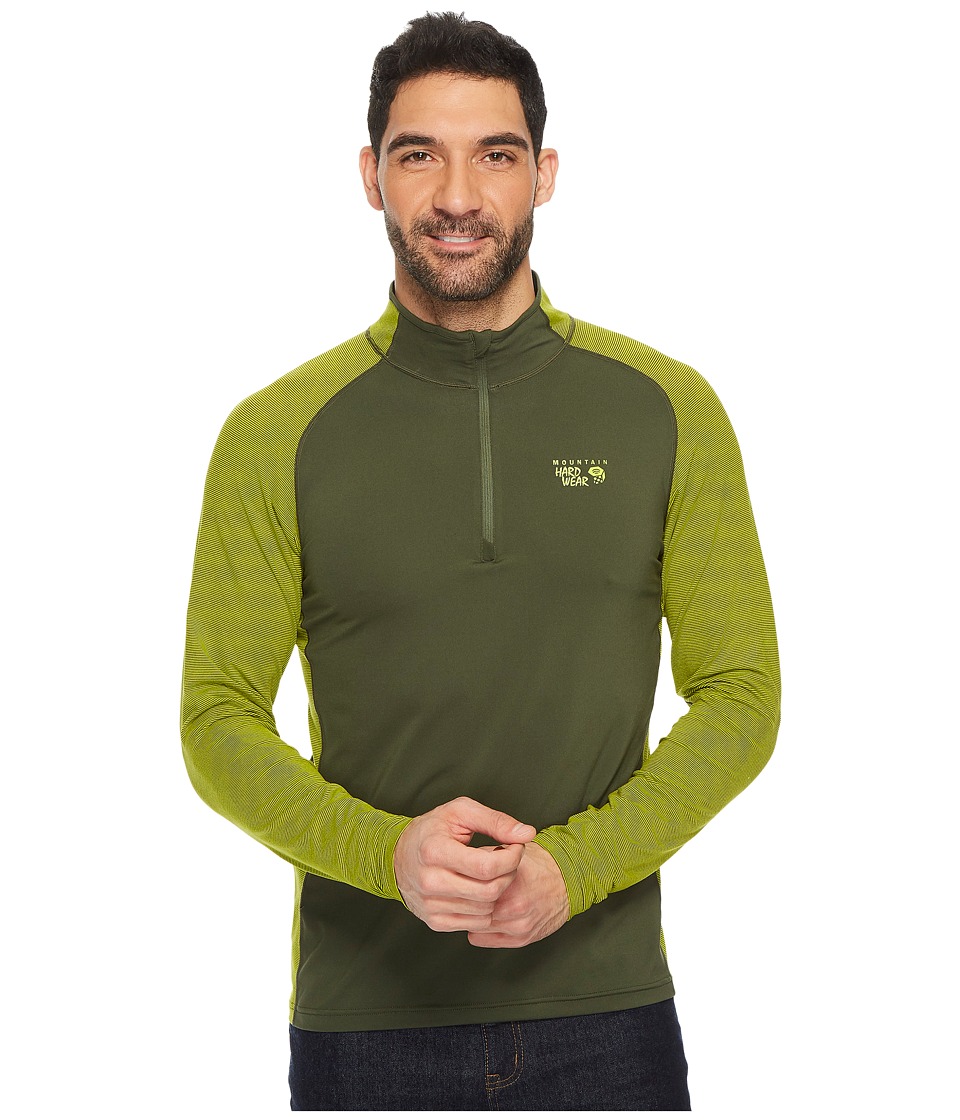 Mountain Hardwear Butterman 1/2 Zip Top (Surplus Green) Men