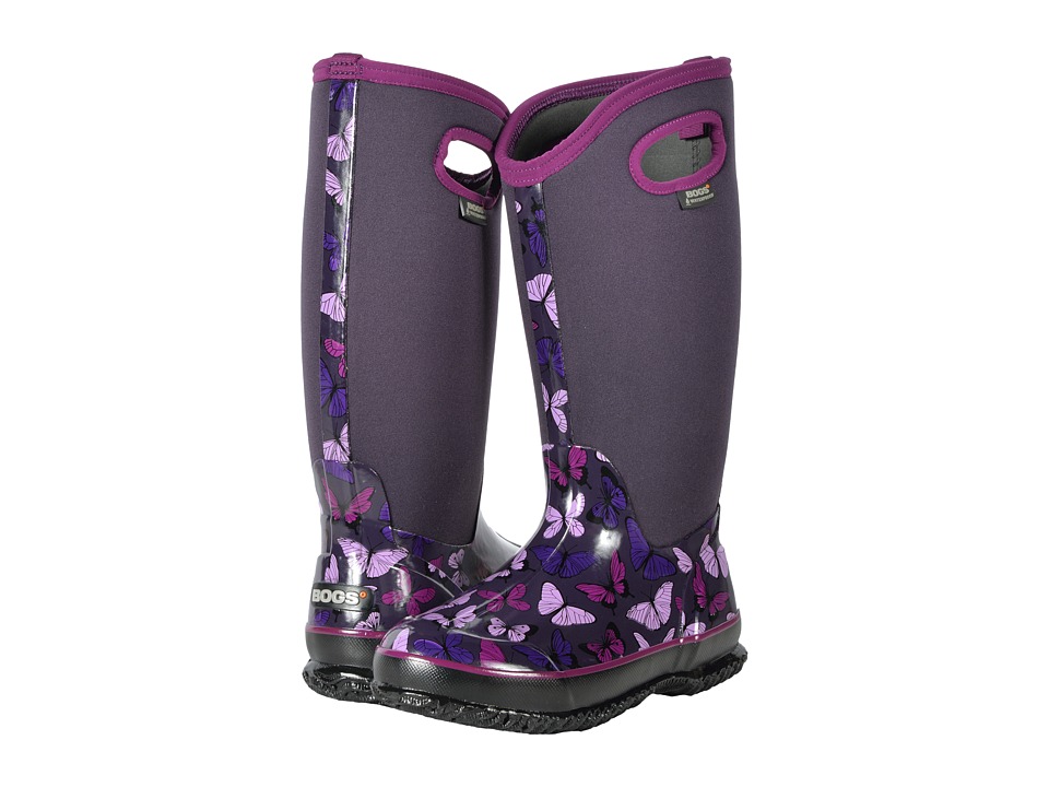 Bogs Classic Tall (Eggplant Multi Butterflies) Women