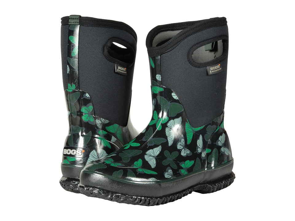 Bogs Classic Mid (Black Multi Butterflies) Women