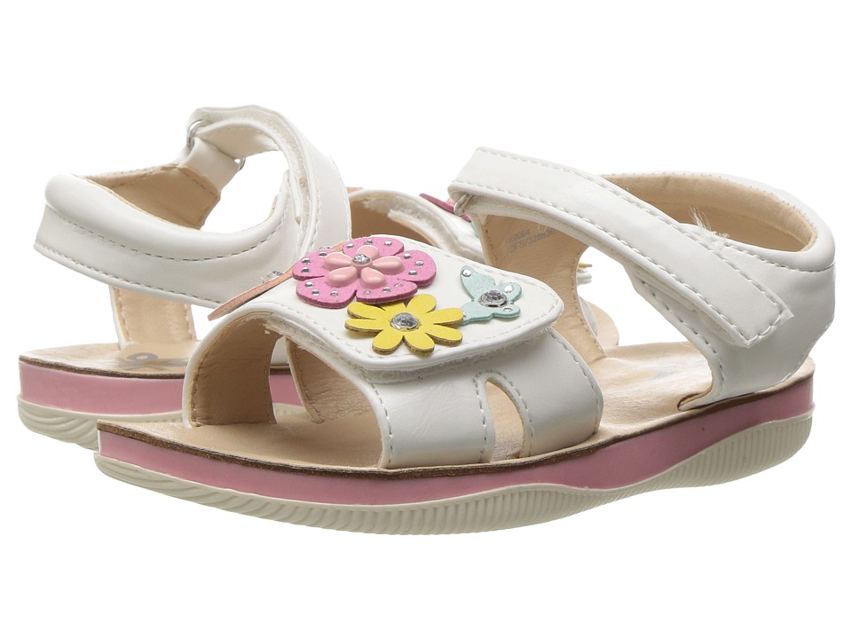 W6YZ FK006-1B (Toddler/Little Kid) (White) Girls Shoes
