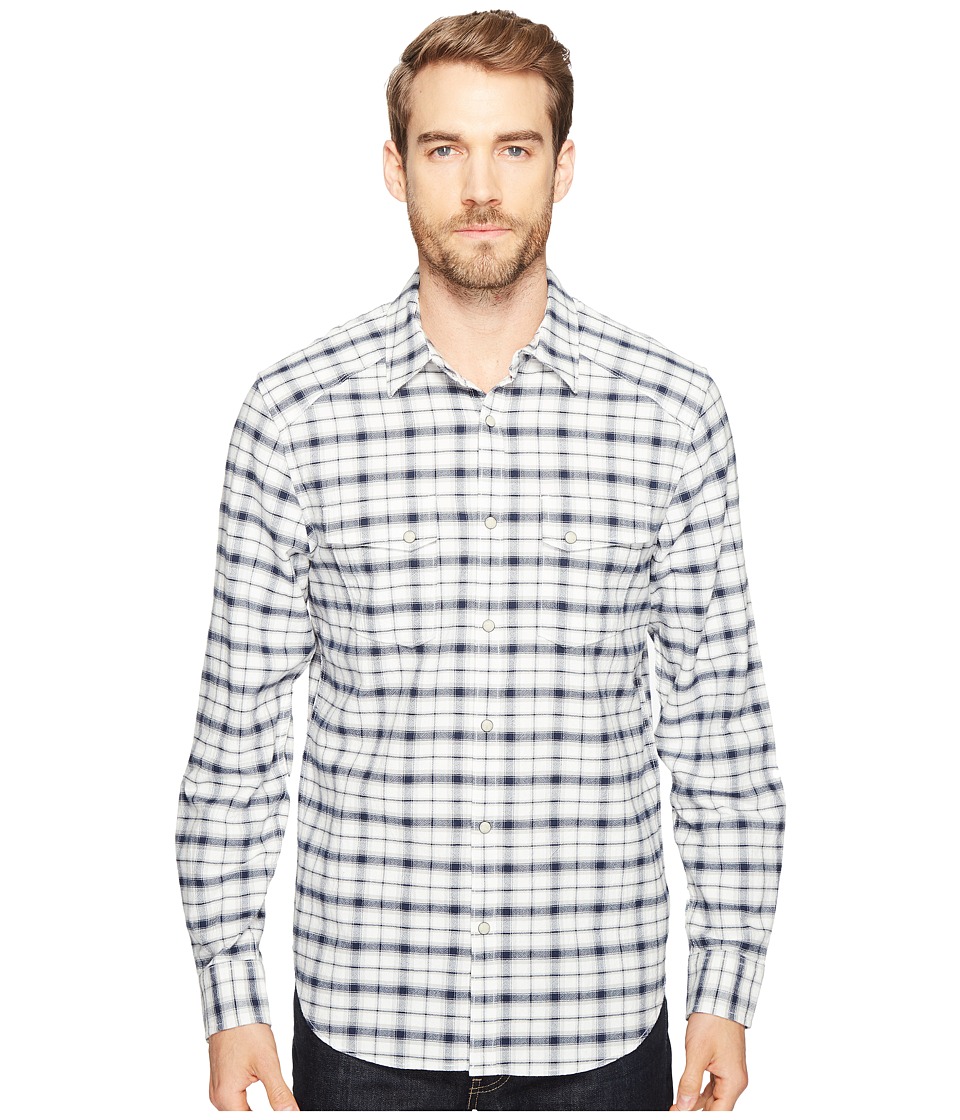 Lucky Brand Martin Western Shirt (Natural/Blue Plaid) Men