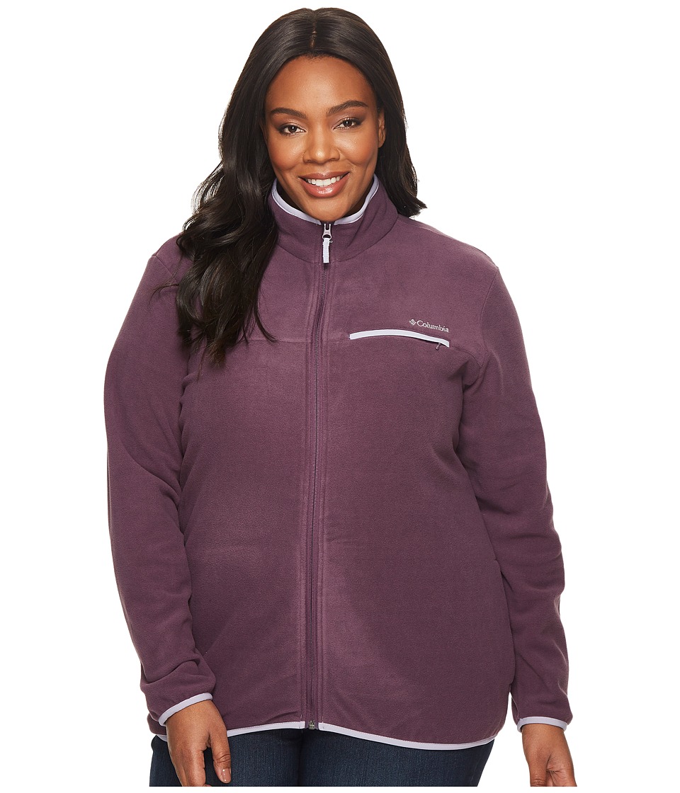 Columbia Plus Size Mountain Crest Full Zip (Dusty Purple Heather/Twilight) Women