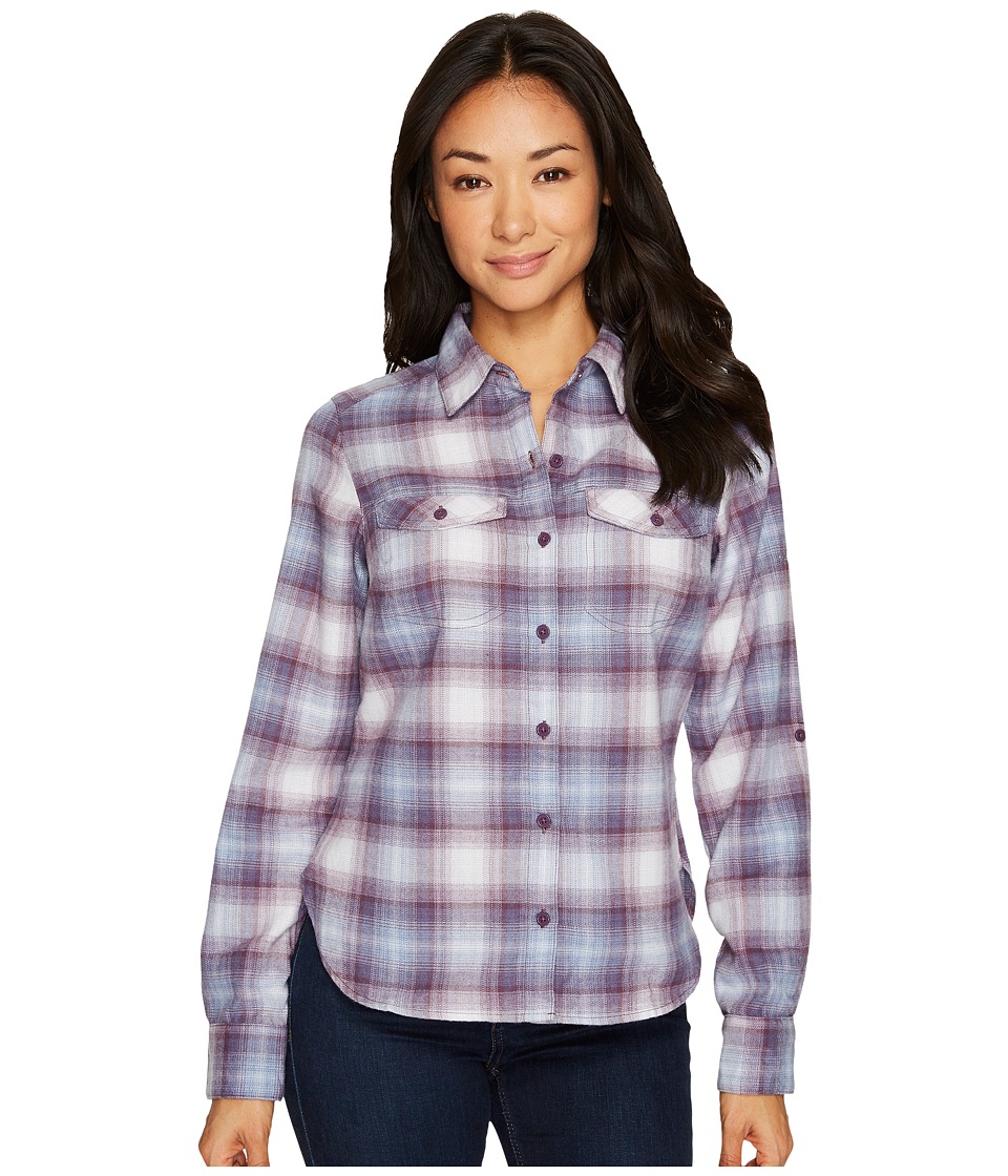 Columbia Silver Ridge Long Sleeve Flannel Shirt (Dusty Purple Ombre Plaid) Women