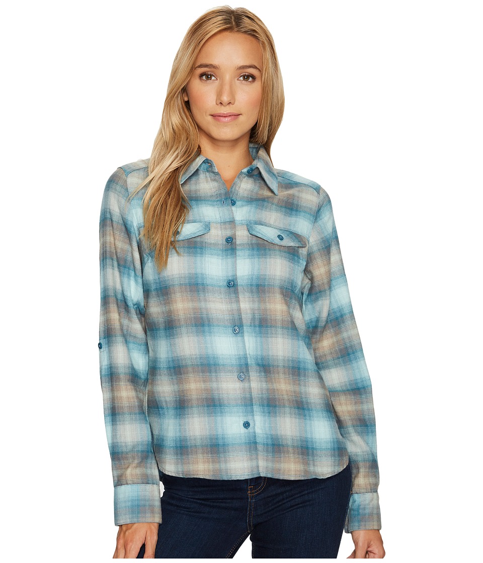 Columbia Silver Ridge Long Sleeve Flannel Shirt (Cloudburst Ombre Plaid) Women
