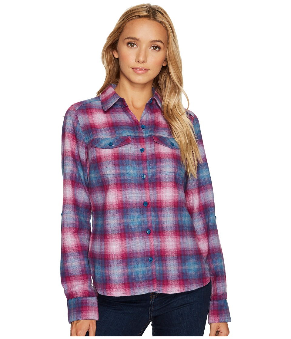 Columbia Silver Ridge Long Sleeve Flannel Shirt (Phoenix Blue Ombre Plaid) Women