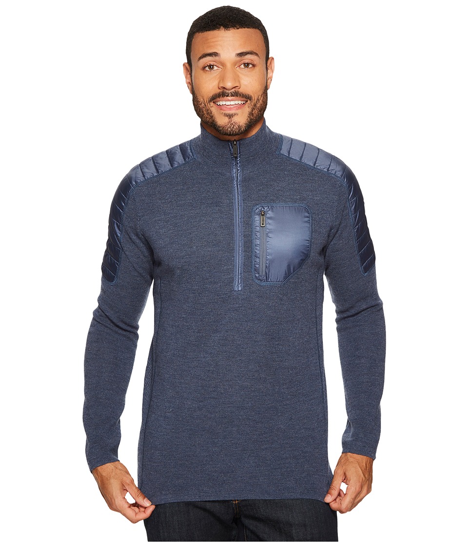 Smartwool Ski Ninja 1/2 Zip Sweater (Dark Blue Steel Heather) Men