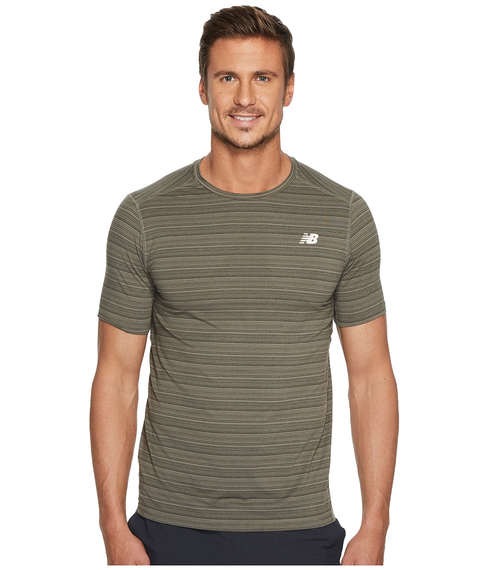 New Balance Fantom Force Short Sleeve Top (Military Foliage Green/Dark Triumph Green) Men
