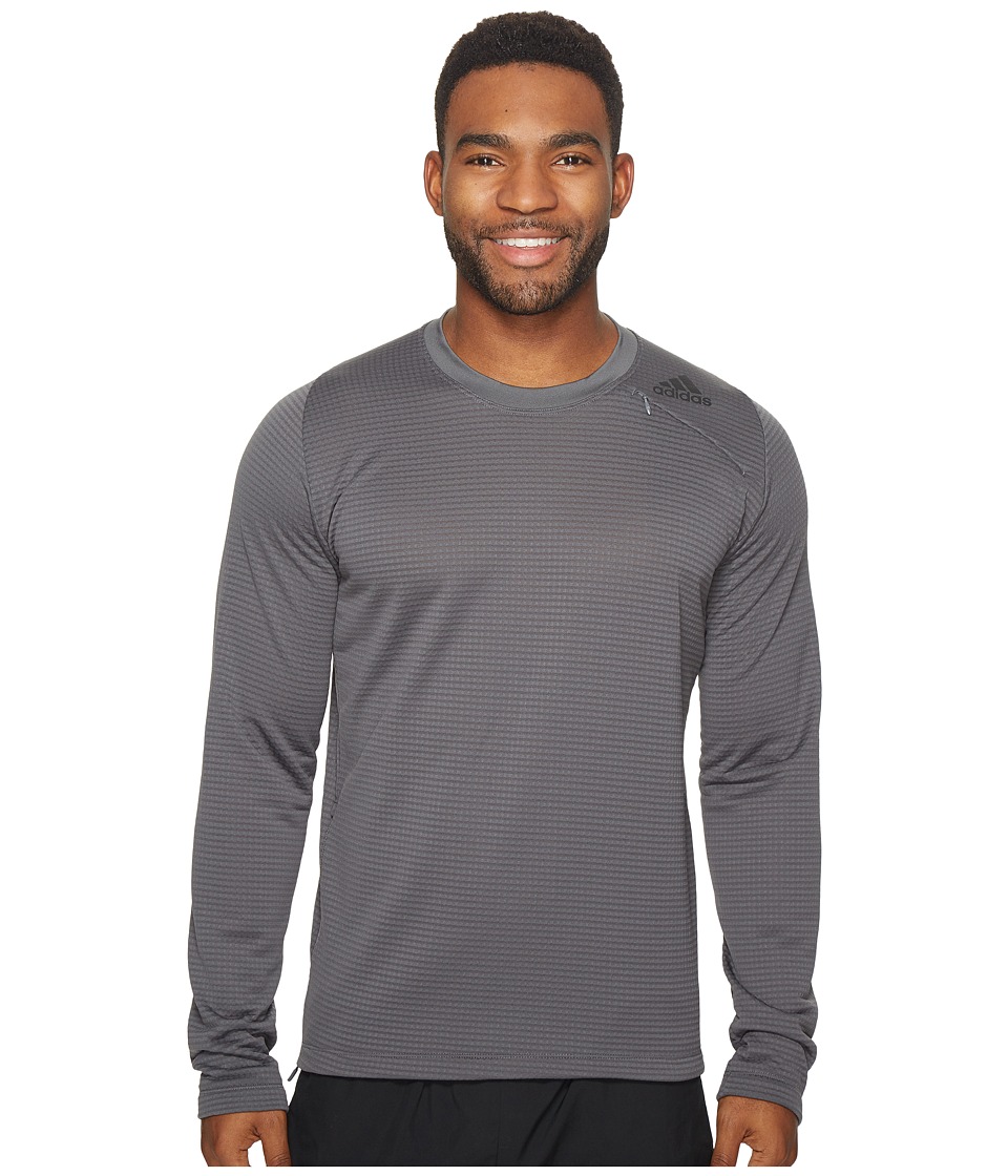 adidas Athlete ID Long Sleeve Cover-Up (Grey 5) Men