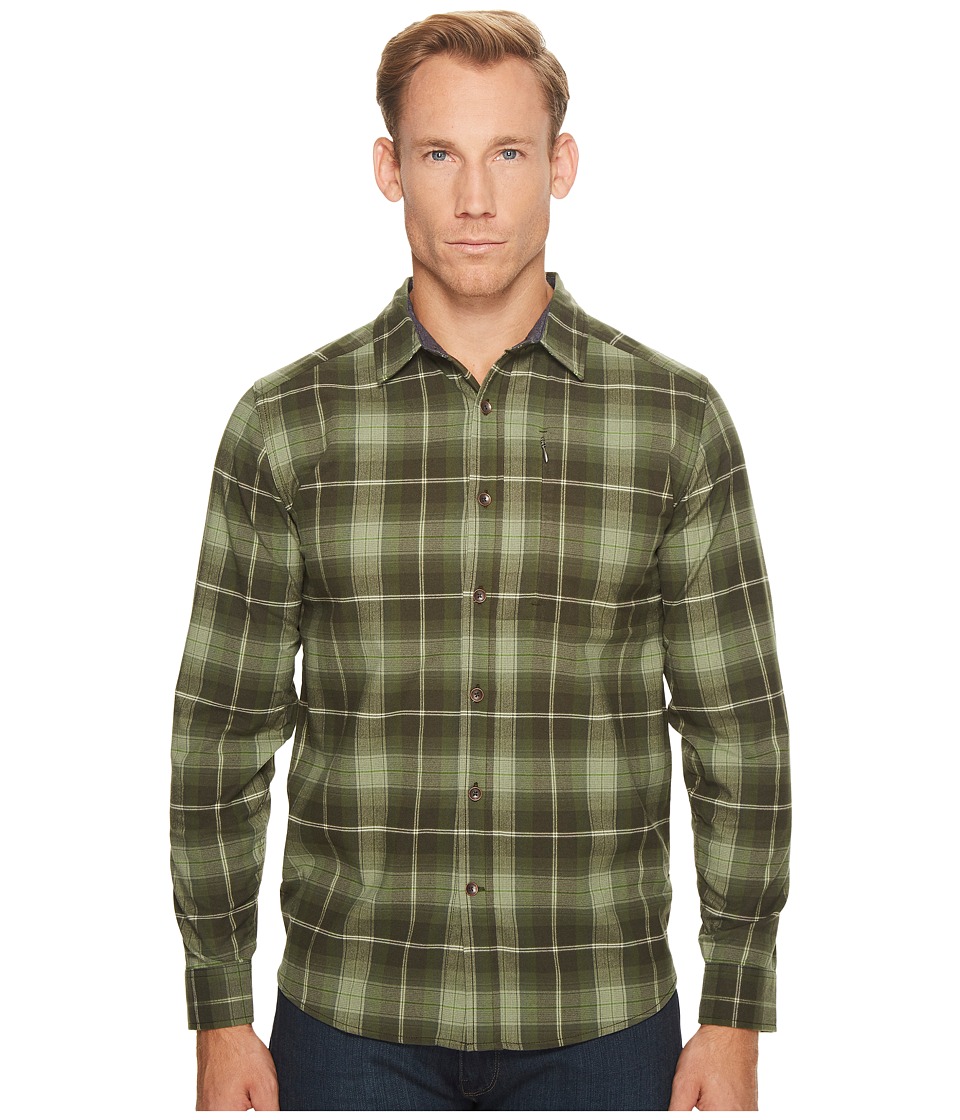 Royal Robbins Merinolux Flannel Long Sleeve Shirt (Bayleaf) Men