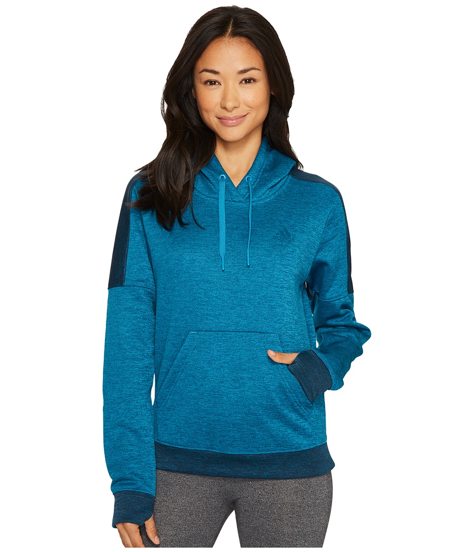 adidas Team Issue Fleece Pullover Hoodie (Mystery Petrol Melange/Petrol Night Melange/Petrol Night) Women