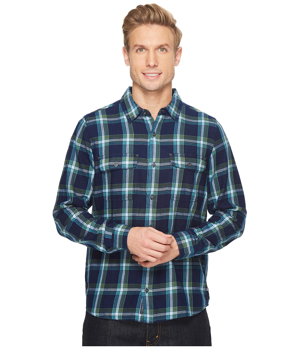 Toad&Co Indigo Flannel Slim Long Sleeve Shirt (Kale) Men
