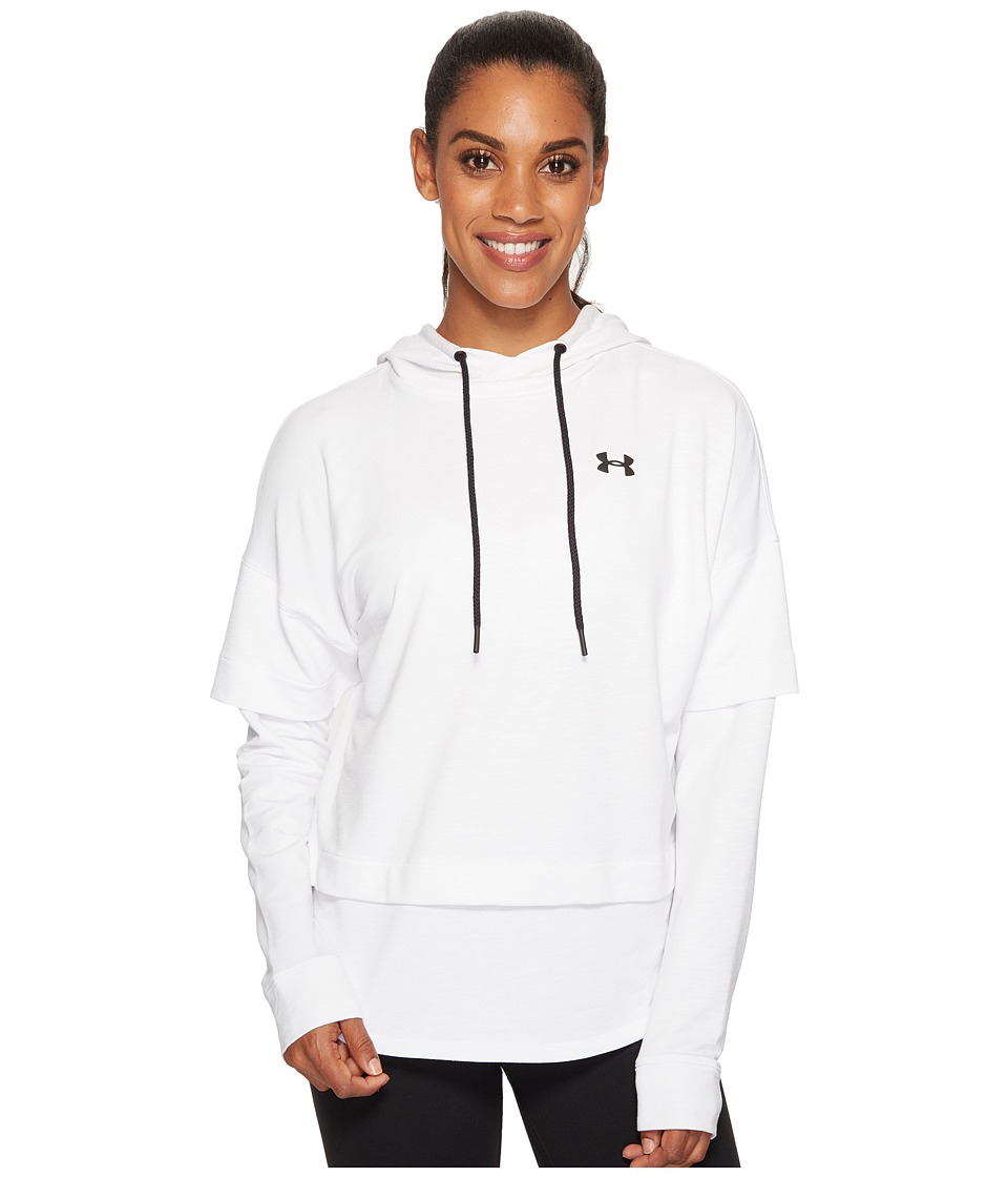 Under Armour Featherweight Fleece 2-in-1 (White/Black) Women