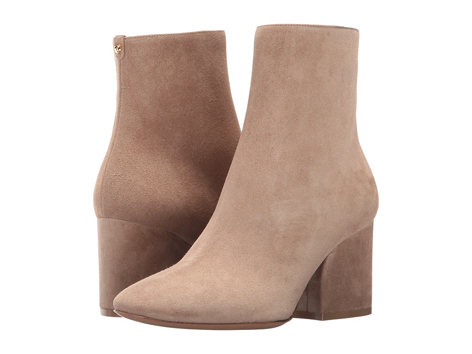 Salvatore Ferragamo Calfskin Mid-Heel Bootie (Clay Suede) Women