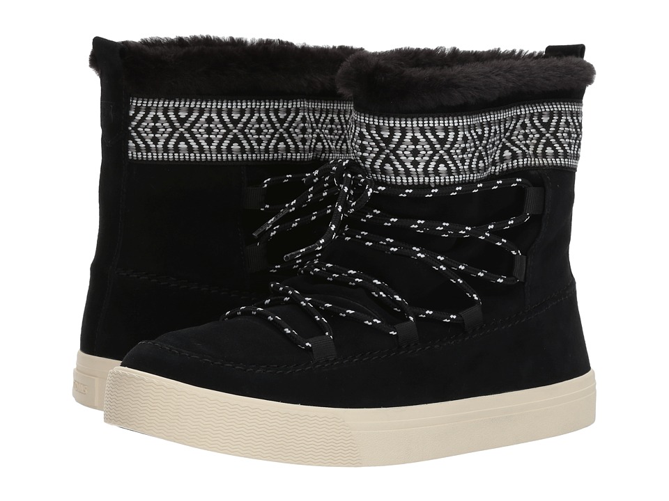 TOMS Alpine (Black Waterproof Suede/Tribal Webbing) Women