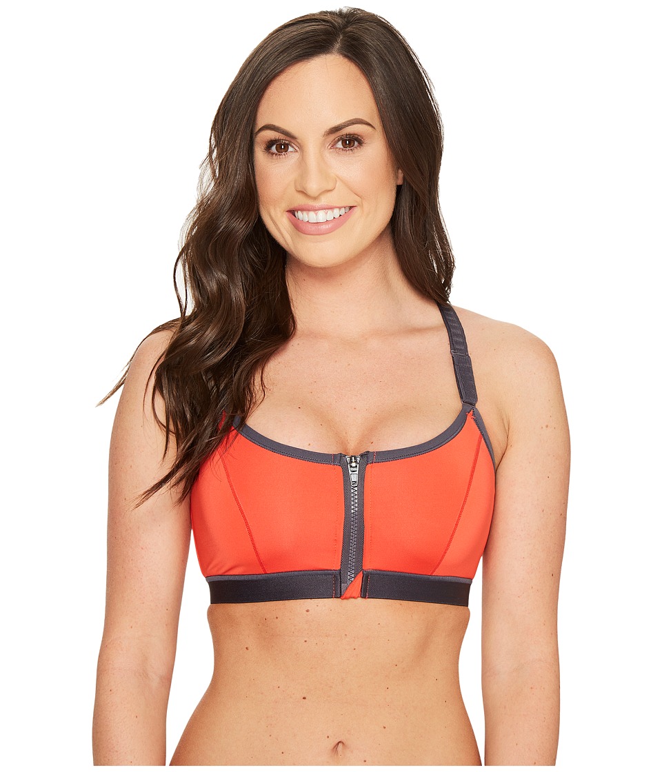 Natori Natori Yogi Wireless Racerback Sport Bra 736050 (Tiger Lily/Iron Grey) Women