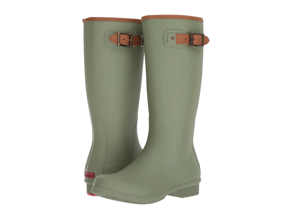 Chooka City Solid Tall Boot (Dark Sage) Women