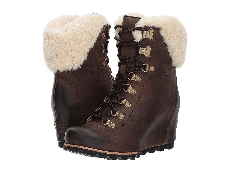 SOREL Conquest Wedge Shearling (Tobacco/Black) Women