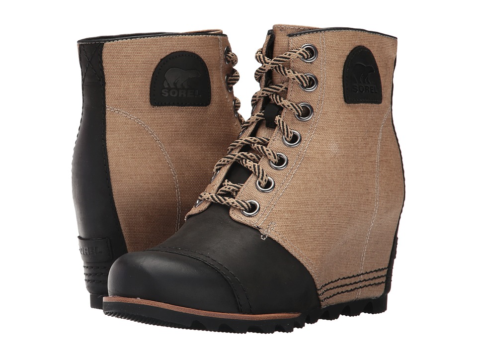 SOREL PDX Wedge (Black/Beach) Women