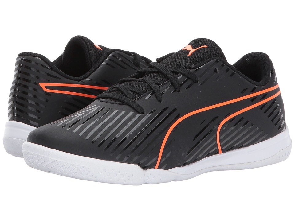 Puma Kids evoSPEED Star S2 (Little Kid/Big Kid) (Puma Black/Shocking Orange/Quiet Shade/Puma White) Kids Shoes