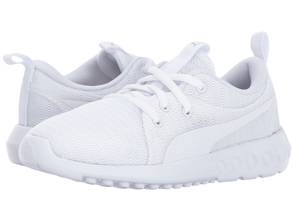 Puma Kids Carson 2 (Little Kid/Big Kid) (Puma White/Puma White) Kids Shoes