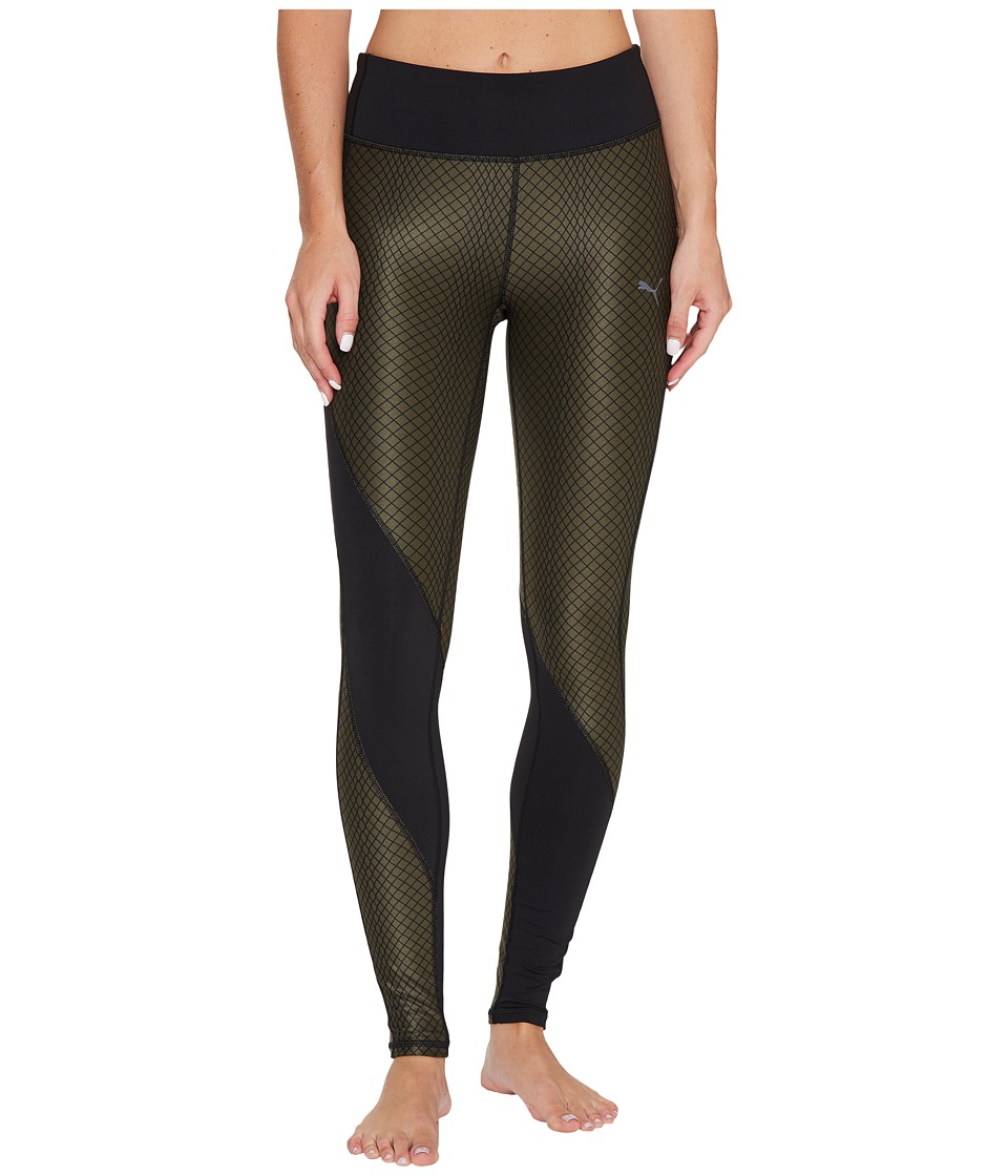 PUMA Clash Tights (PUMA Black/No Color/Olive Night Metal Print) Women