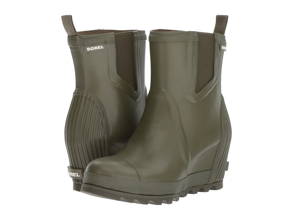 SOREL Joan Rain Wedge Chelsea (Nori/Sea Salt) Women