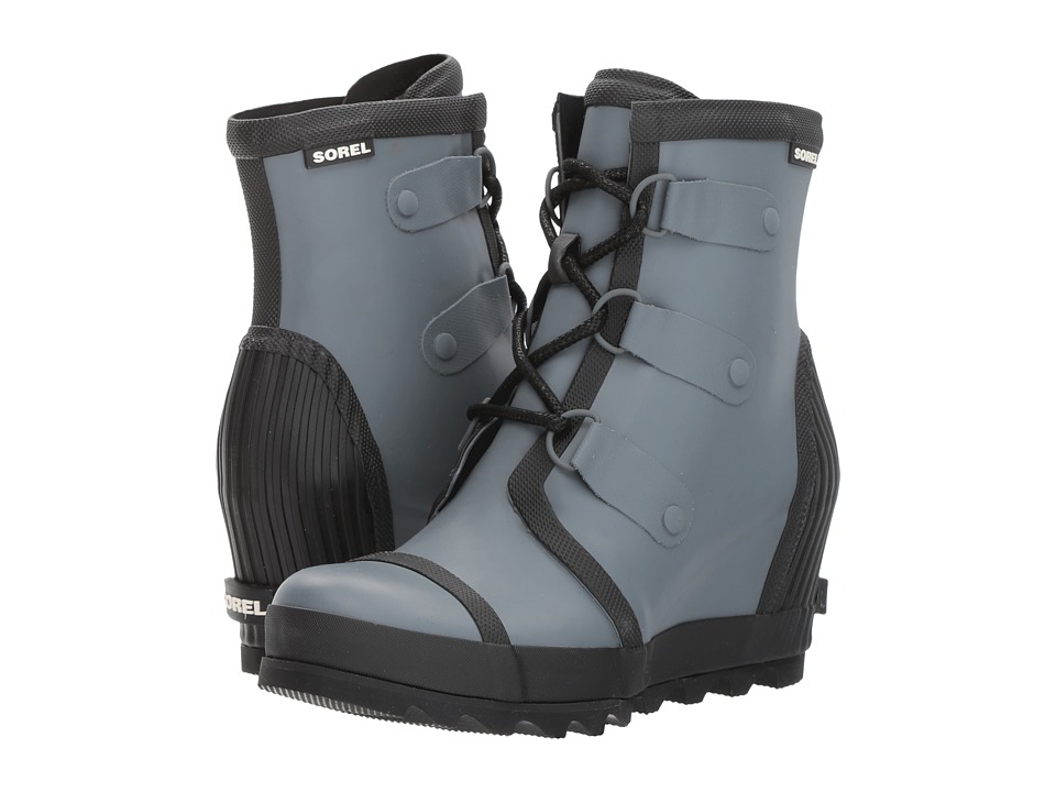 SOREL Joan Rain Wedge Felt (Graphite/Black) Women