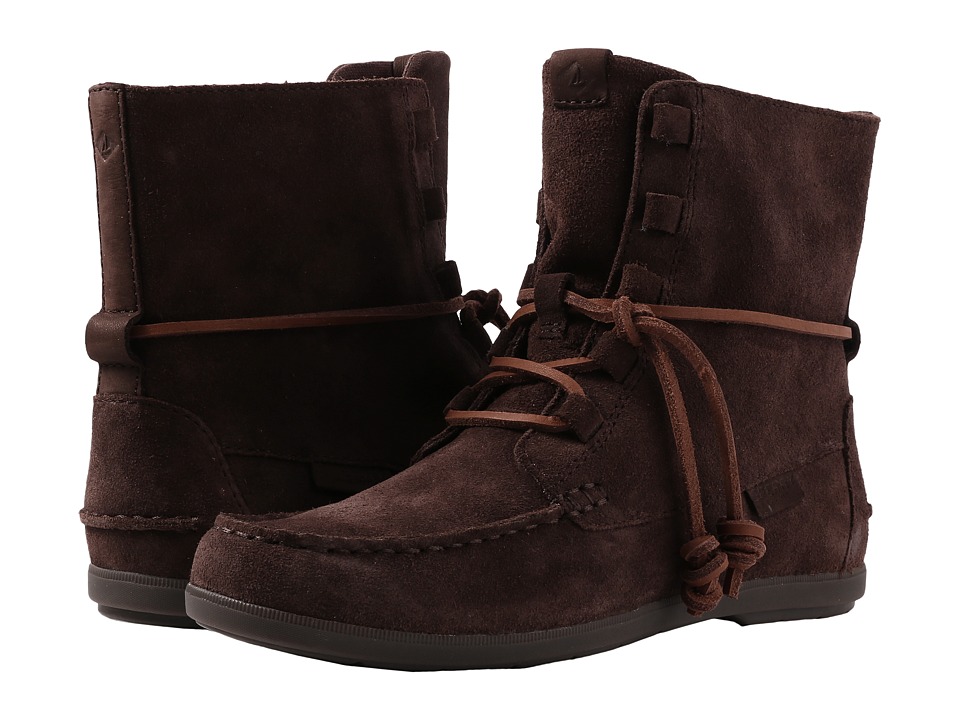 Sperry Coil Hook Suede (Dark Brown) Women