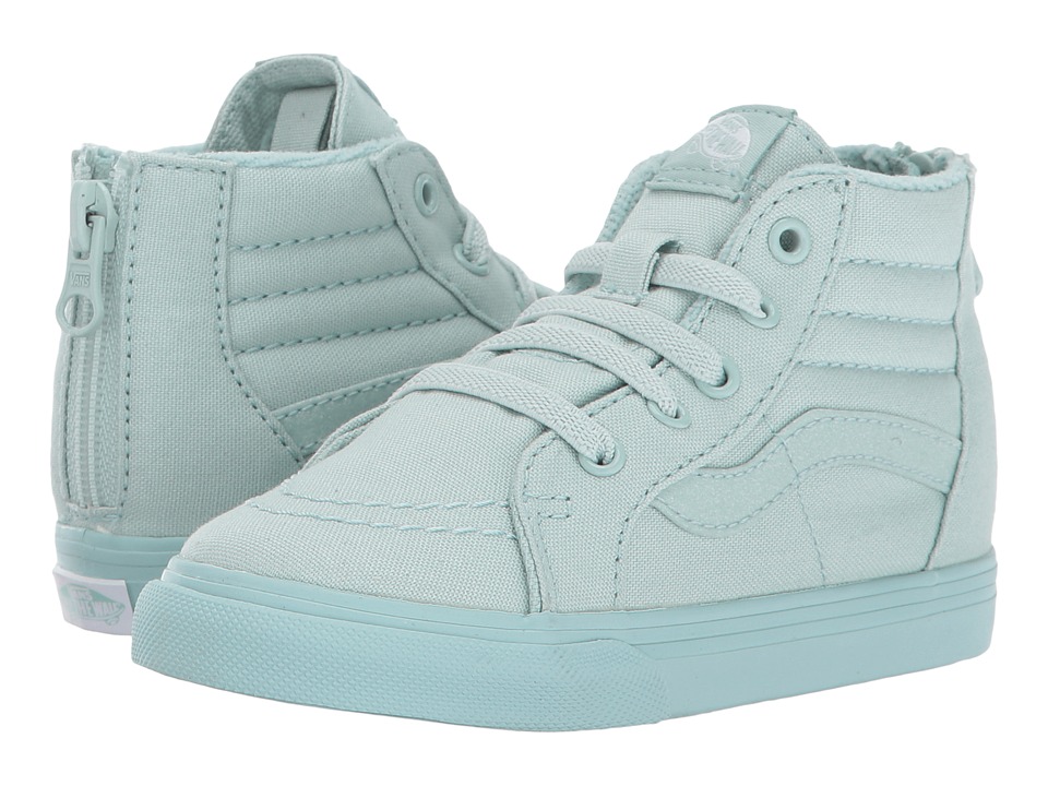 Vans Kids SK8 Hi-Zip (Toddler) ((Mono) Harbor Gray/Glitter) Girls Shoes