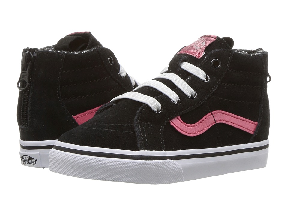 Vans Kids SK8 Hi-Zip (Toddler) ((MTE) Black/Metallic) Girls Shoes