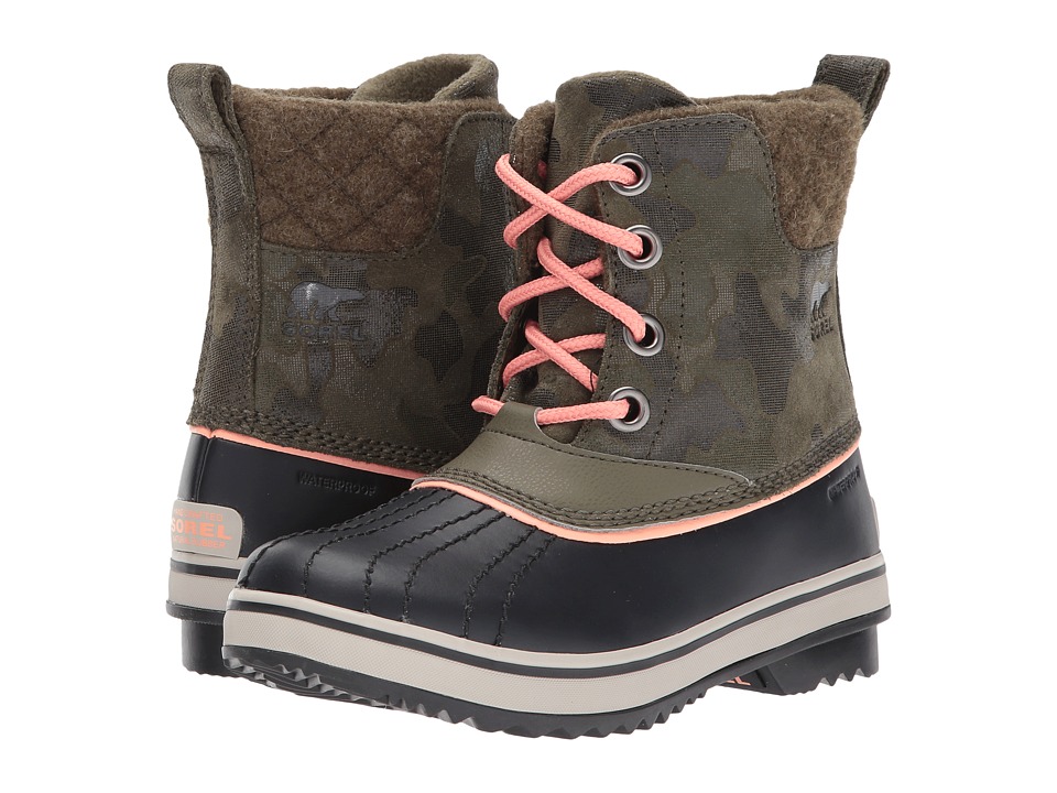 SOREL Kids Slimpack II Lace (Little Kid/Big Kid) (Nori/Summer Peach) Girls Shoes