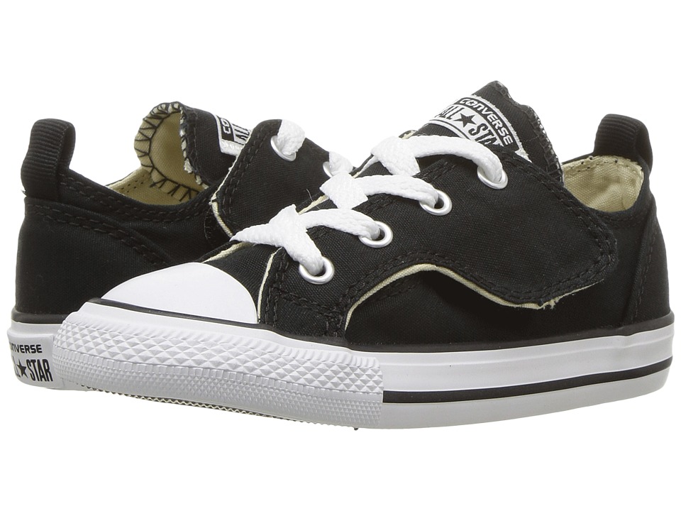 Converse Kids Chuck Taylor All Star Simple Step Ox (Infant/Toddler) (Black/White/Black) Boy