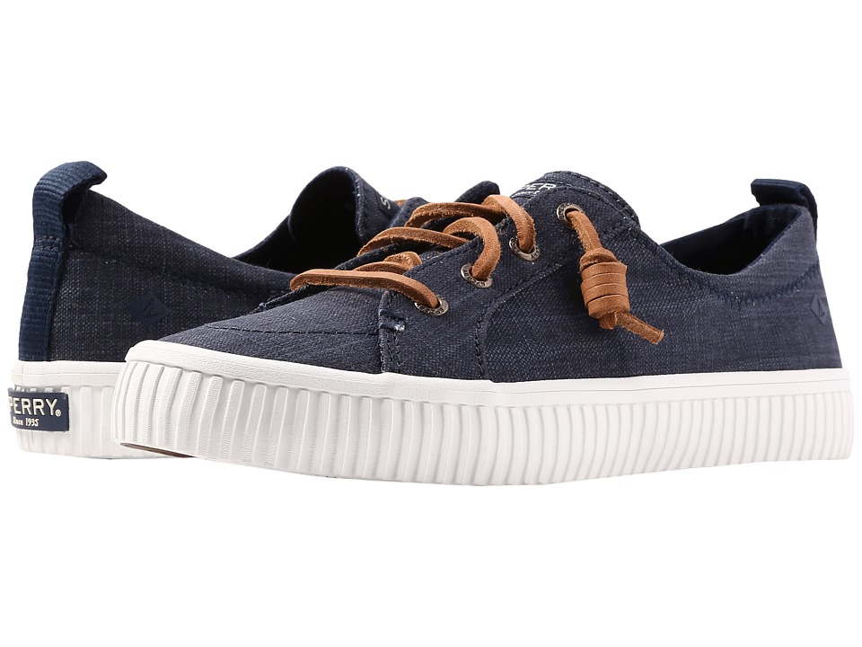 Sperry Crest Vibe Creeper Scratch Linen (Navy) Women