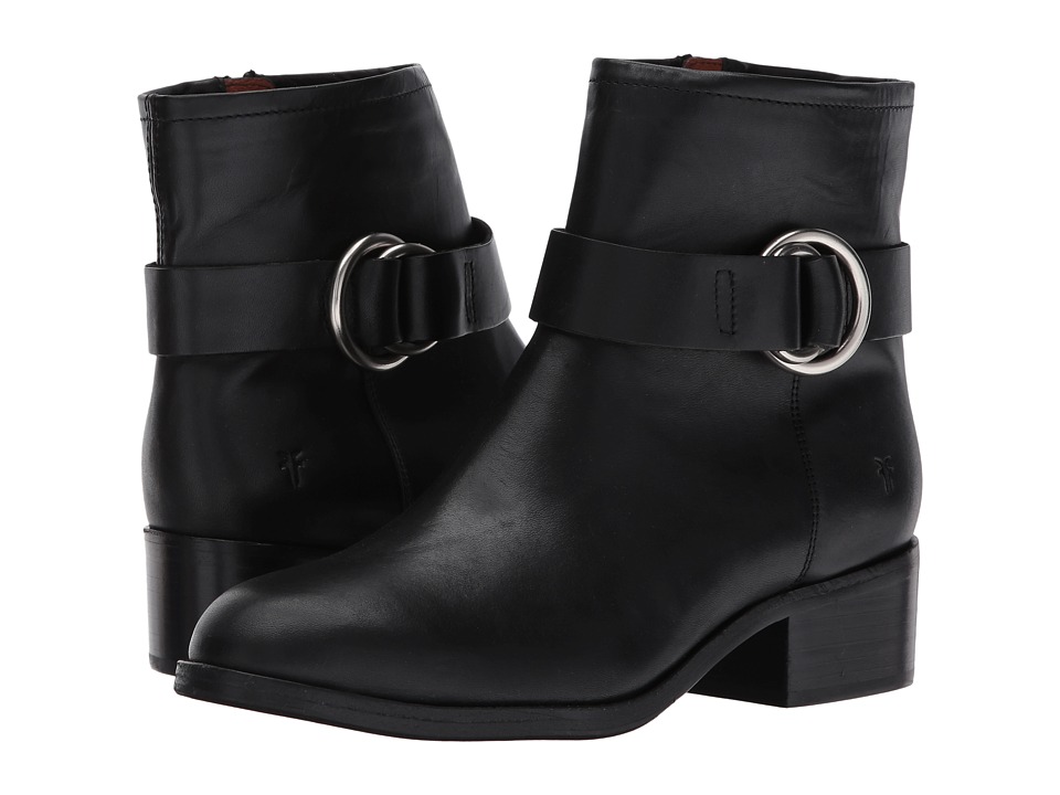 Frye Kristen Harness Short (Black Smooth Antique Pull Up) Women