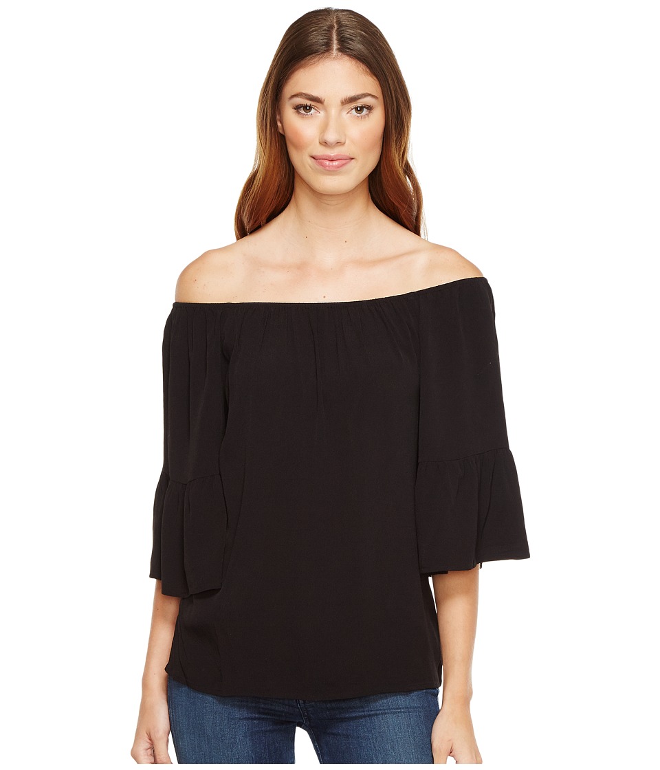 Sanctuary Flor Off the Shoulder Top (Black) Women